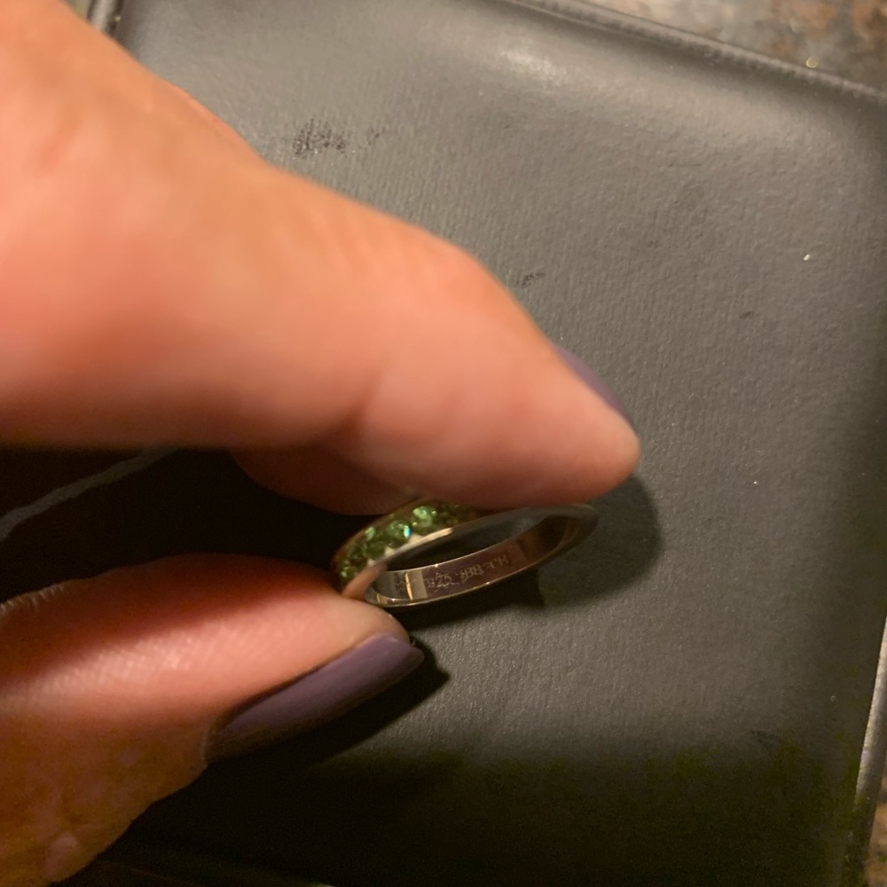 Sterling silver and peridot ring - Picture 2 of 3